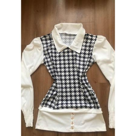 Blusa Tricot Xadrez Vermelha com Preto Pied Poule Inverno - Dea Dress -  Blusas Femininas - Magazine Luiza