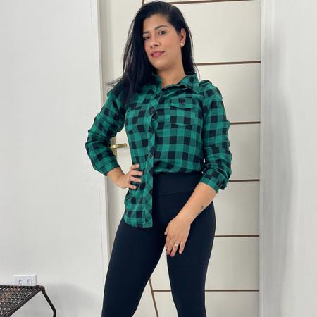 Camisa Xadrez Feminina Manga Longa para Festa Junina