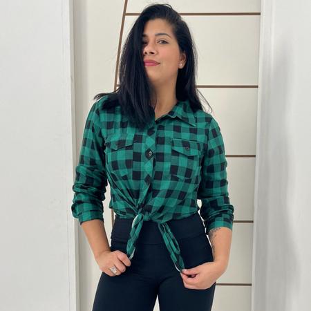 Camisa Xadrez Feminina Manga Longa para Festa Junina