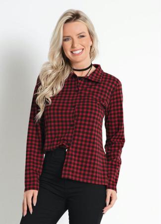 Camisa xadrez feminina sales tamanho gg