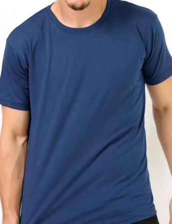 Imagem de Blusa camiseta algodão masculina manga curta gola redonda lisa
