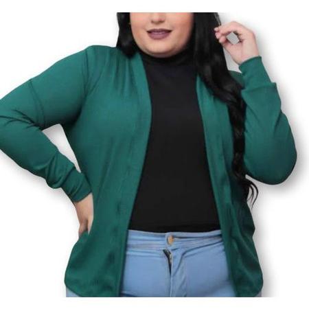 Blusa cardigan plus size canelado roupa feminina Fil Modas