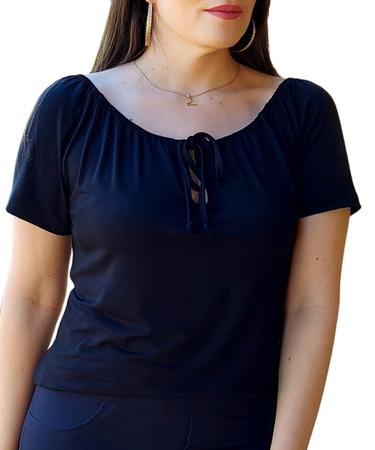 Imagem de Blusa Ciganinha Ombro a Ombro Amarração Várias Formas de Usar Versátil