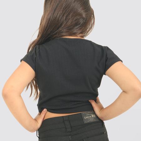 Imagem de Blusa Cropped Canelado Nó Frontal Infantil Menina - Patota