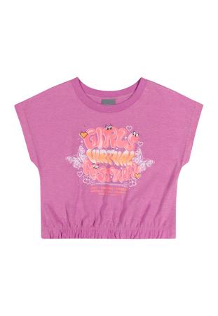 Imagem de Blusa Cropped Manga Curta Infantil Quimby