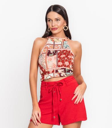 Imagem de Blusa De Alça Feminina Estampada Endless Vermelho