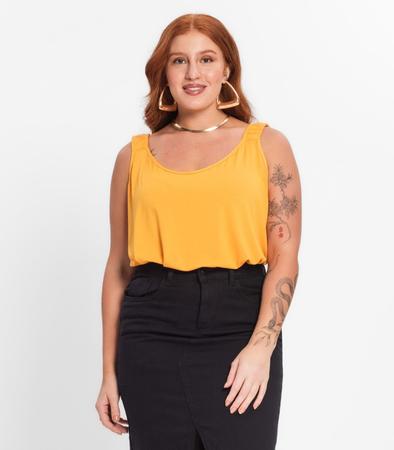 Imagem de Blusa De Alça Feminina Plus Size Secret Glam Amarelo