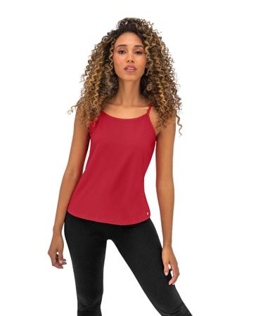 Imagem de Blusa de Alça Feminina Viscotorcion Básica Rovitex Vermelho - Rovitex Básicos