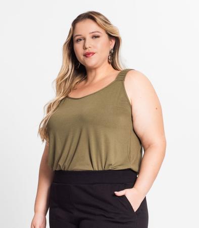 Imagem de Blusa de Alças Feminina Plus Size Secret Glam Verde