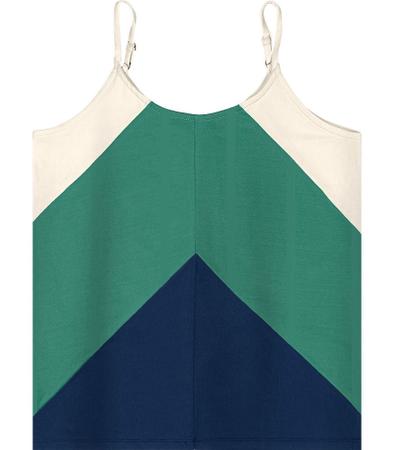 Blusa De Alças Feminina Recortes Endless Verde Imagem de Blusa De Alças Feminina Recortes Endless Verde