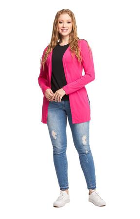 Imagem de Blusa de Frio Cardigan Manga Longa com Fenda Ca3