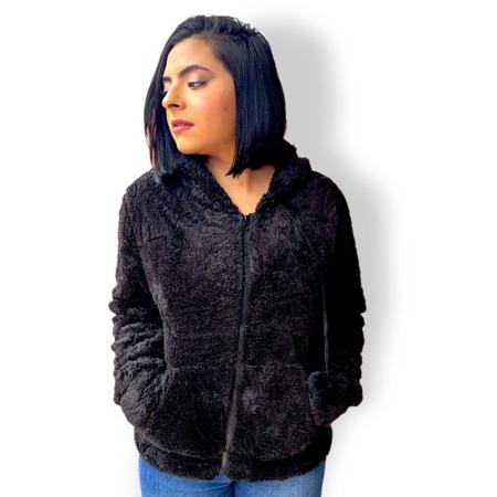 Imagem de Blusa De Frio Feminina Pelinho Casaco Felpudo Insta Top Luxo