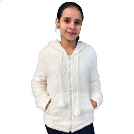 Imagem de Blusa De Frio Feminina Pelinho Casaco Felpudo Insta Top Luxo