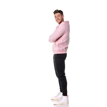 Imagem de Blusa de Frio Moletom Zíper Masculino Rosa