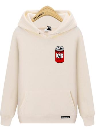 Imagem de Blusa de Moletom Fechada Estampada Duff Beer Cerveja Classic Flanelada Com Capuz e Bolso