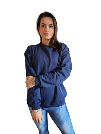 Blusa De Moletom Forrado Peluciado Feminino Sem Zíper - Magic Imagem de Blusa De Moletom Forrado Peluciado Feminino Sem Zíper