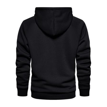 Moletom preto cheap liso masculino