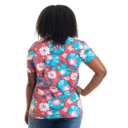 Blusa Feminina Básica Plus Size Cotton Estampada 12524 - Konciny