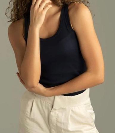 Blusa feminina canelada nadadora moda influencer - Filo Modas Imagem de Blusa feminina canelada nadadora moda influencer