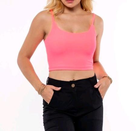 Imagem de Blusa feminina cropped alça extra fina estilo