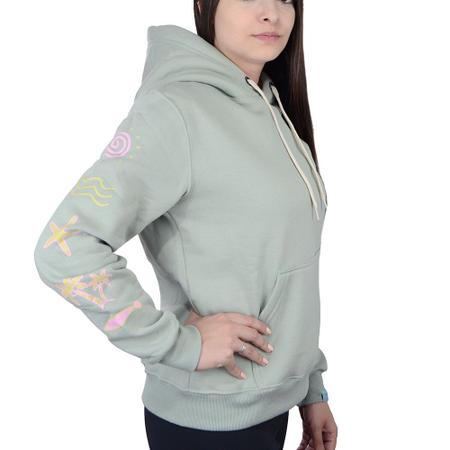 Blusa Feminina Freesurf Moletom Canguru Molsea Verde 12100