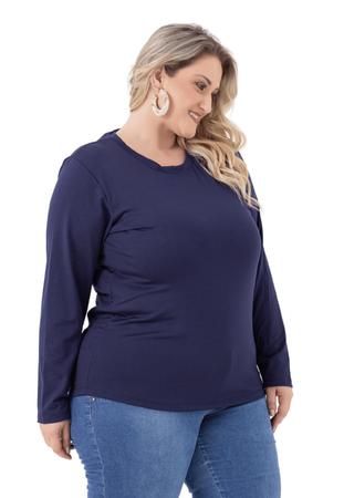 Blusa Gola Redonda Marinho Feminina - Compre agora