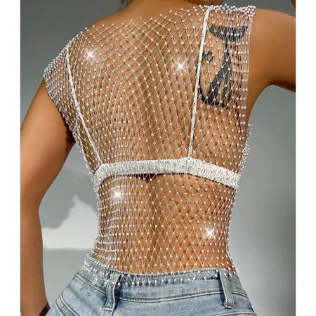 Blusa feminina manta strass moda feminina - Filó Modas Imagem de Blusa feminina manta strass moda feminina