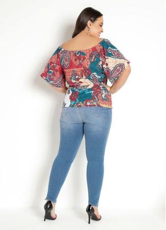 Blusa jeans feminina hotsell ombro a ombro