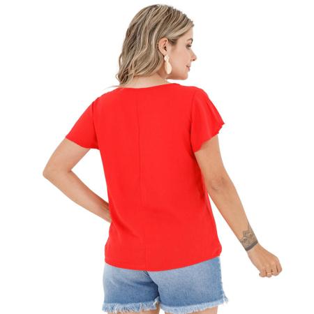 Imagem de Blusa feminina tecido estilo tricoline camisa social básica viscose 3227a