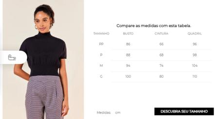 Imagem de Blusa Feminina Tricot Básica Preto