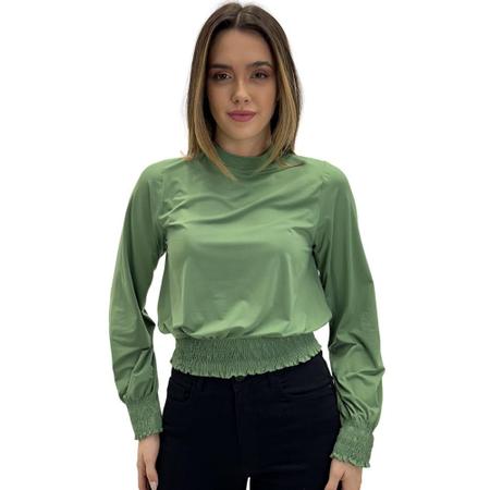 Blusa Formitz Manga Longa Gola Alta Feminina Imagem de Blusa Formitz Manga Longa Gola Alta Feminina