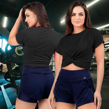 Blusa Manga Curta Feminina Transpassada Modelo Novo Exclusivo