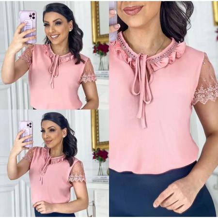 Blusas rendadas da moda sales