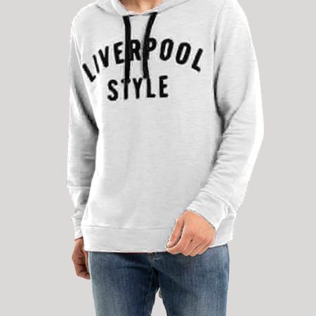Blusa Masculina Moletom Casual com Capuz Liverpool Creme ROVITEX