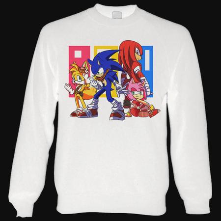 Blusa Moletom Adulto, Infantil 333 Sonic the hedgehog filme jogo