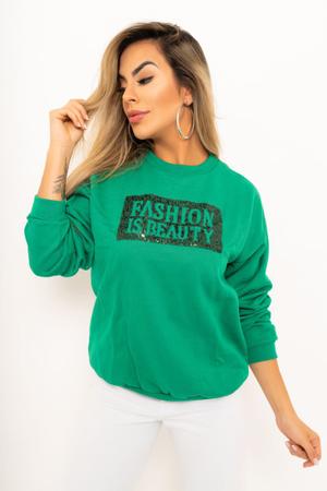 Imagem de Blusa Moletom Algodão Femnina Luxo