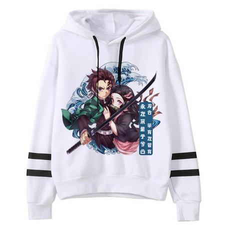 Moletom feminino com capuz fofo anime Demon Slayer desenho Nezuko  estampado, A, XX-Small