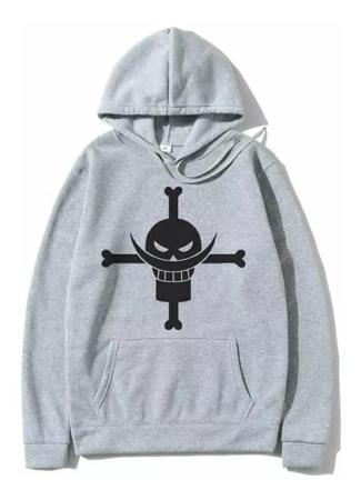 Blusa Moletom Canguru Bolso E Capuz Barba Branca One Piece