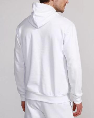 Imagem de Blusa Moletom Canguru Felpado Masculino Com Capuz - Branco