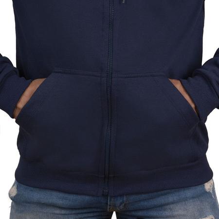 Blusa Moletom Casaco Feminino Canguru Com Zíper - CWB Imagem de Blusa Moletom Casaco Feminino Canguru Com Zíper