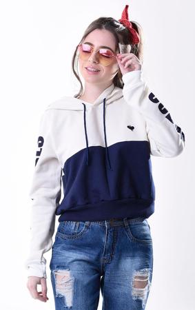 Blusa Moletom Cropped com Capuz Codigo Girls Cbj Confec es Ltda
