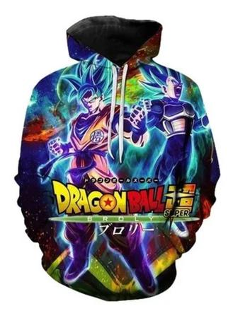 Blusa De Moletom Dragon Ball Goku Super Saiyajin Blue Anime