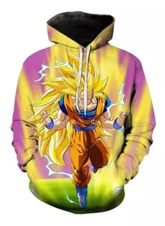 Blusa Moletom Full 3d Anime Dragon Ball Goku Saiyajins Dbz - HELP