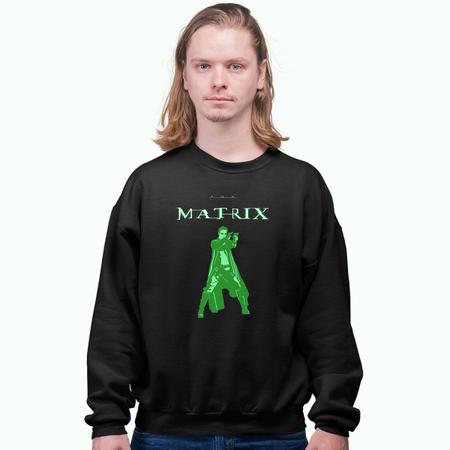 Imagem de Blusa Moletom Gola Careca Filme Matrix Neo Geek