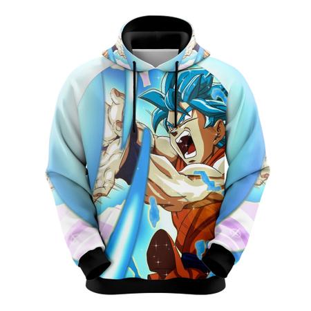 Imagem de Blusa Moletom Masculino Dragon Ball Super Goku Ssj Blue