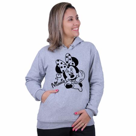Blusa Moletom Minnie Da Disney Adulto E Infantil Lan amento