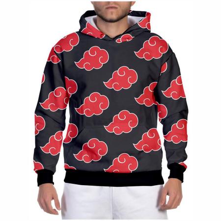 Compra online de Mangas compridas femininas 2 peças conjunto akatsuki nuvem  símbolos imprimir hoodies + calças agasalho feminino moletom streetwear