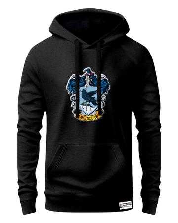 Imagem de Blusa Moletom Unissex Algodão Harry Potter Corvinal Casa Ravenclaw Com Capuz