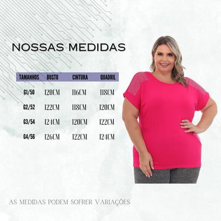 Imagem de Blusa plus size com detalhe de strass no ombro