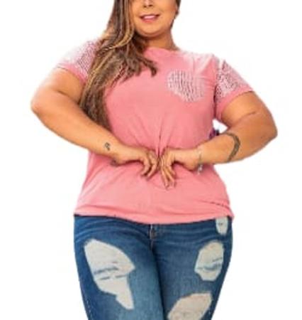 Blusas plus cheap size tecido
